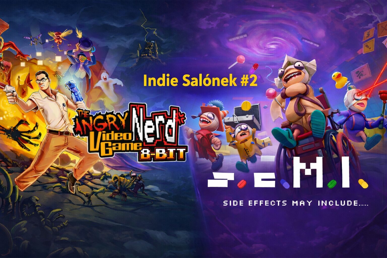 Indie Salónek - Angry Video Game Nerd 8-bit a S.E.M.I. – Side Effects May Include… # 2